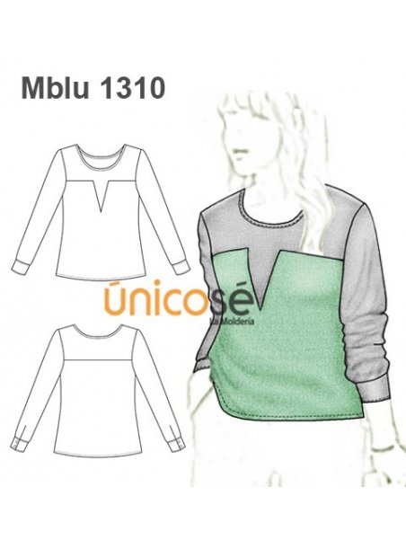 BLUSA BICOLOR