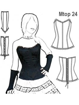 CORSET TENDENCIA LOLITA, ABROCHADO EN ES