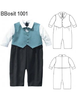 ENTERITO BAUTIZO BEBE GILLET CON FORRO.