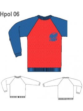 POLERON MANGA RAGLAN HOMBRE.