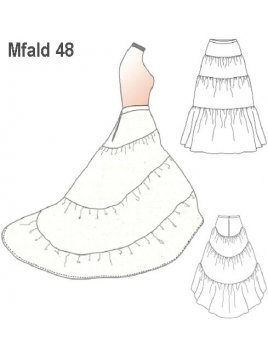 FALSO NOVIA CON COLA, BOTON ESPALDA, REB