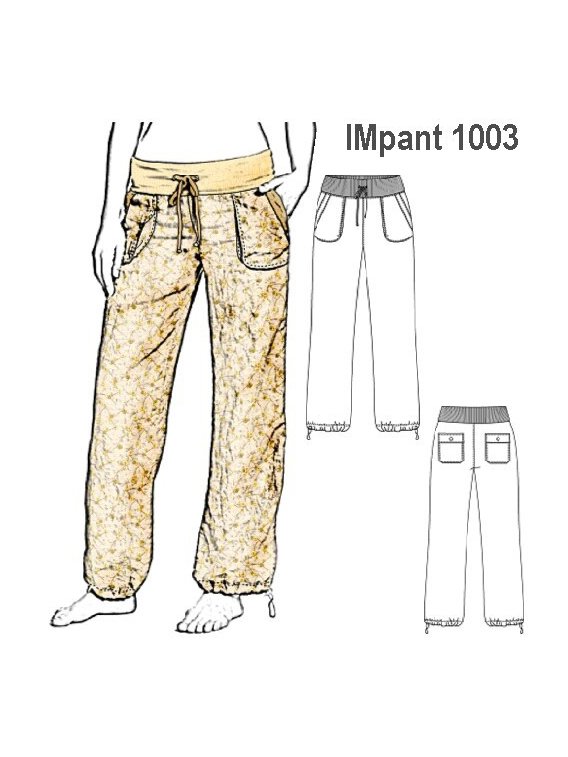 PANTALON PRETINA ELASTICADA NIÑA, BOLSIL