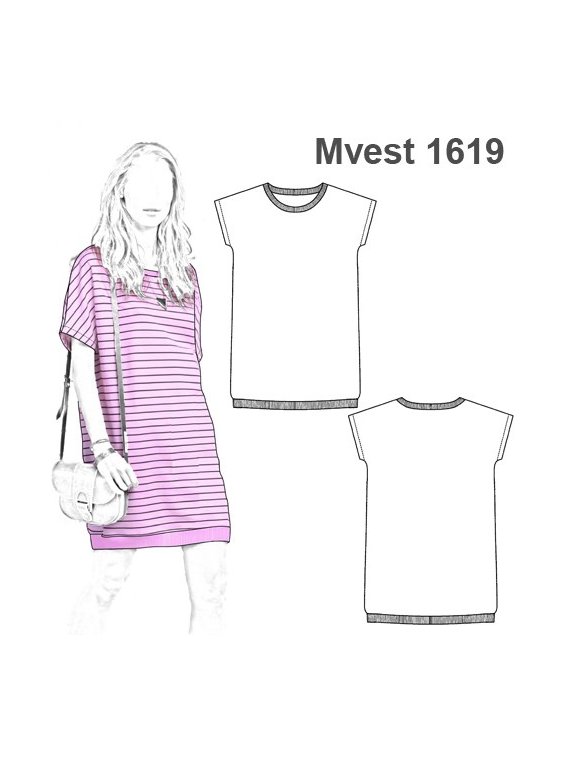 VESTIDO KIMONO MANGA CORTA  MUJER