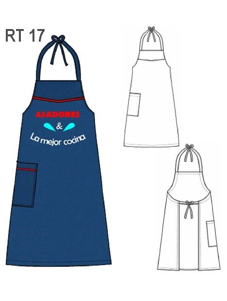DELANTAL APLICACIíñN COCINA, BOLSILLO COS