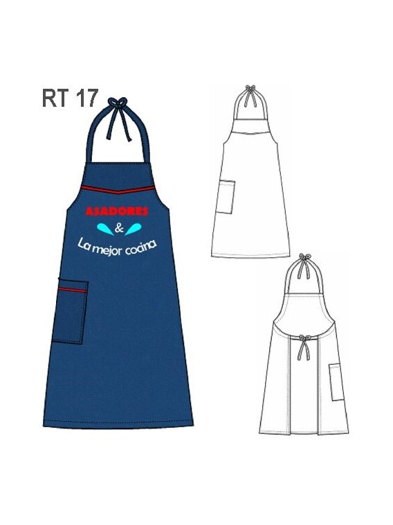 DELANTAL APLICACIíñN COCINA, BOLSILLO COS