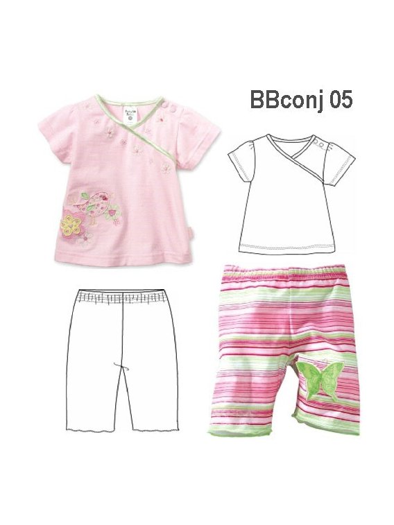 CONJUNTO BEBE, PANTALON Y POLERA MA