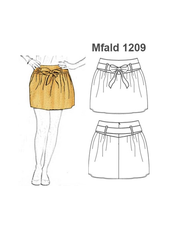 MINI FALDA RECOGIDA