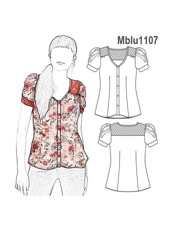 BLUSA CON MACRAME MUJER, TERMINACION BAS