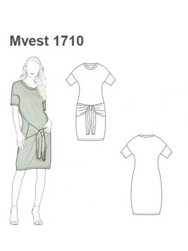 VESTIDO RECTO BASICO CORTO NUDO MUJER