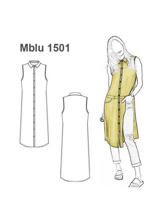 BLUSA CAMISA LARGA MUJER