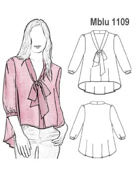 BLUSA CON LAZO (CORBATA)