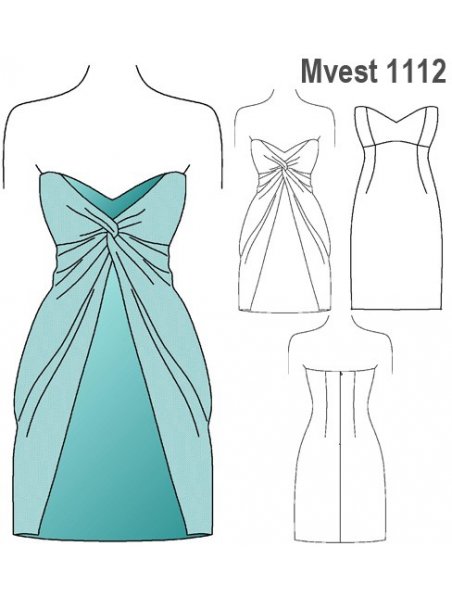 VESTIDO NUDO MUJER, FORRO INTERIOR, VEST