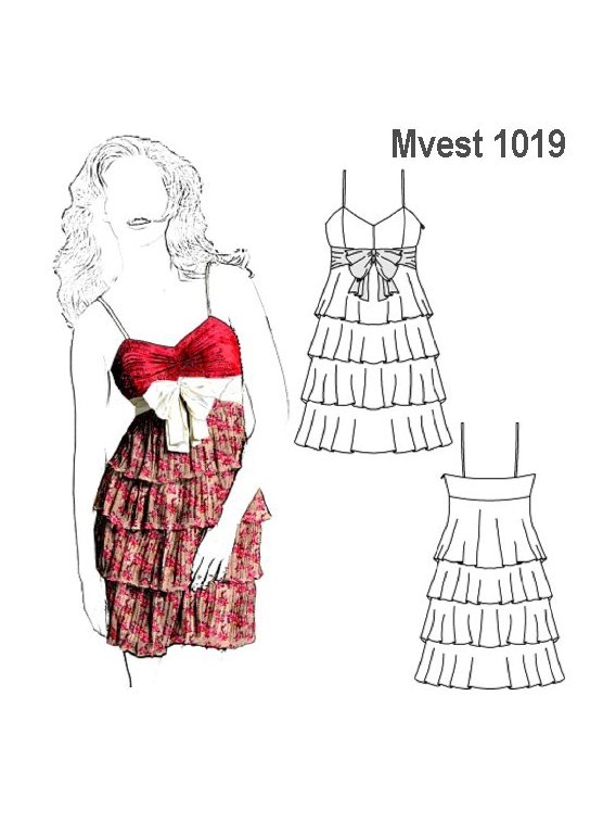 VESTIDO VUELOS MUJER, 4 VUELOS.