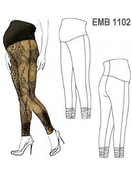 CALZA MATERNAL, RECOGIDO EN TOBILLO CON