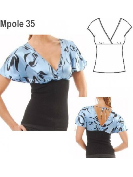POLERA MANGA KIMONO MUJER.