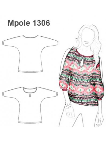 POLERA KIMONO VUELOS ABERTURA HOMBROS