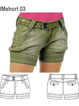 SHORT RECOGIDO NIÑA 0903