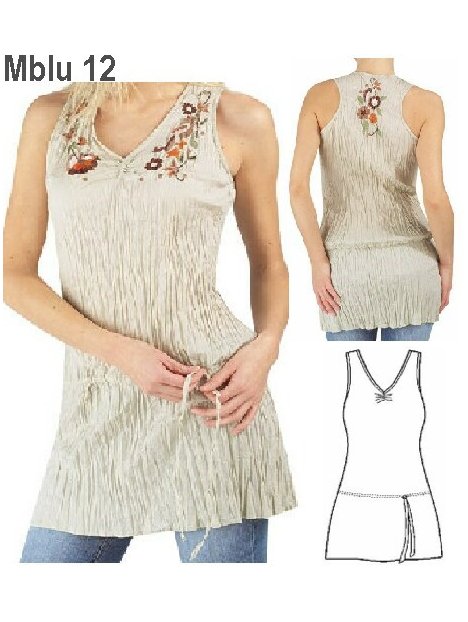 BLUSA BAMBULA MUJER, SIN MANGAS, MODELO