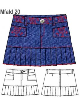 FALDA TABLAS MUJER, MINIFALDA.