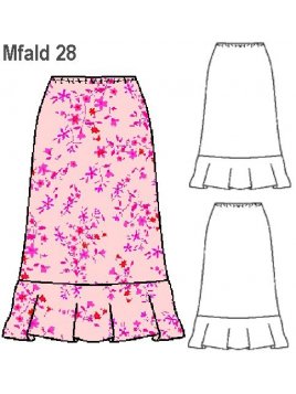 FALDA CORTE JABOT MUJER, FORRO INTERIOR