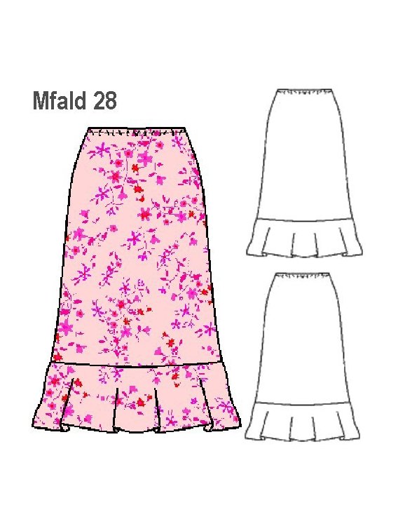 FALDA CORTE JABOT MUJER, FORRO INTERIOR