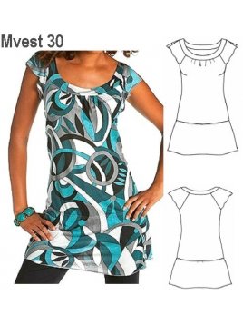 VESTIDO POLERA MUJER, PEQUEíïA MANGA CON