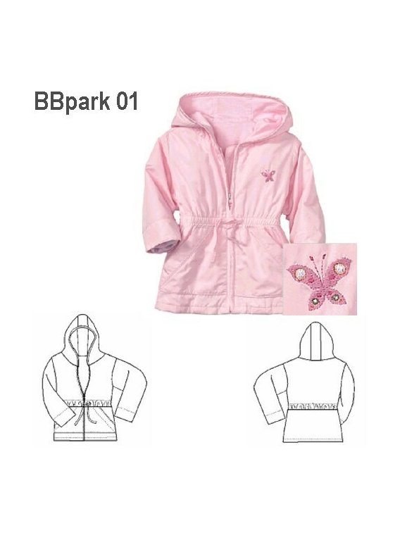PARKA CAPUCHON BEBE FORRO INTERIOR