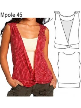 POLERA PRETINA ANUDADA MUJER, APLICACIíñN