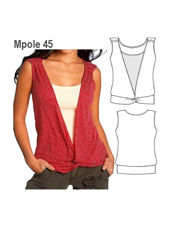 POLERA PRETINA ANUDADA MUJER, APLICACIíñN