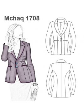 CHAQUETA BLAZER CUELLO SOLAPA MUJER