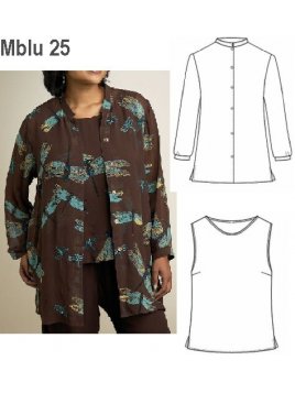 CONJUNTO PETO CON BLUSA MUJER, PETO SIN