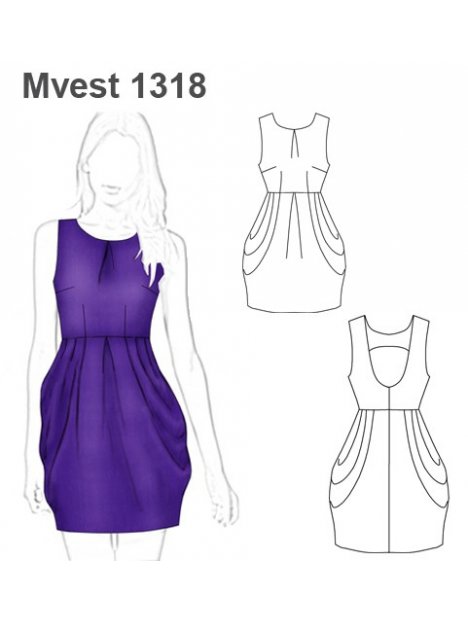 VESTIDO FALDA DRAPEADA