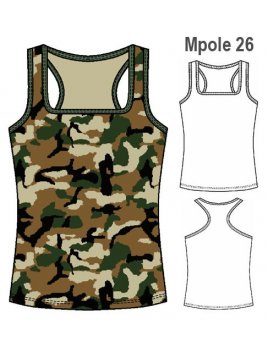 POLERA MUSCULOSA MUJER, ESCOTE CUADRADO