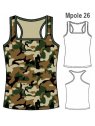 POLERA MUSCULOSA MUJER, ESCOTE CUADRADO
