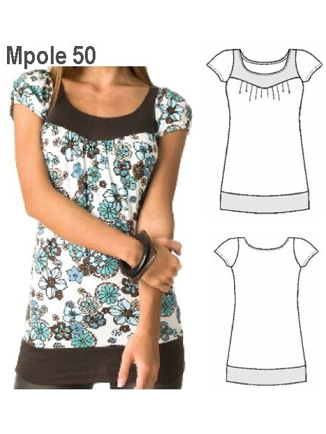POLERA PRETINA MODA MUJER, PRETINA,