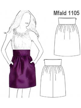 FALDA CIERRE COSTADO A LA CINTURA, PRETI