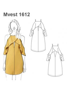 VESTIDO SIN HOMBROS MUJER