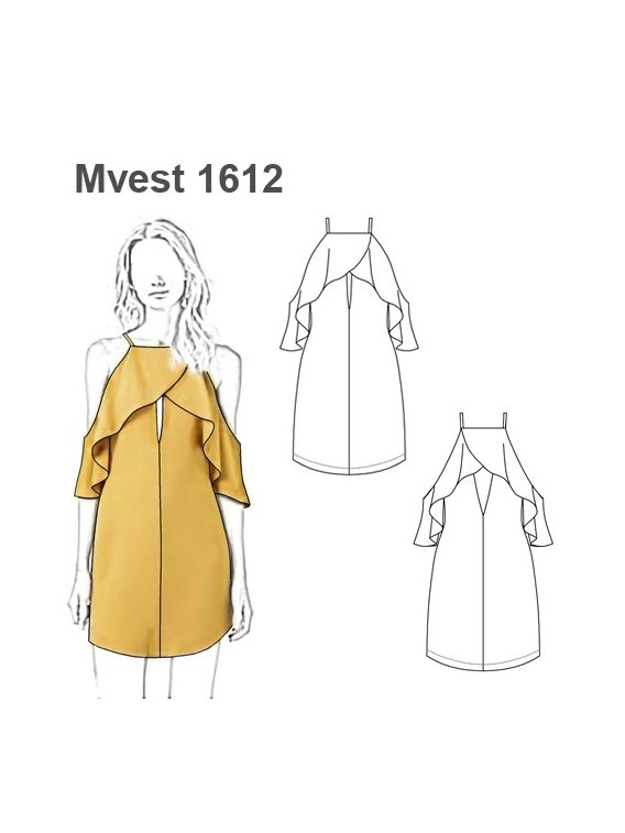 VESTIDO SIN HOMBROS MUJER