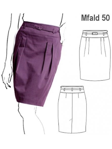 FALDA CON PINZAS MUJER.
