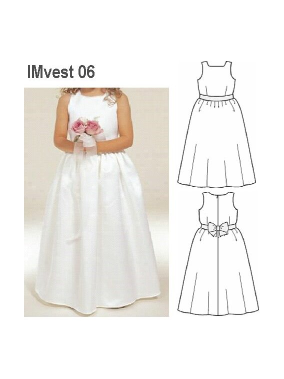 VESTIDO LARGO NIÑA 0906