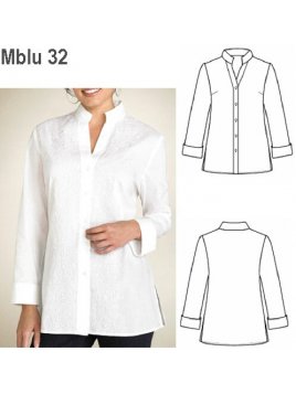 BLUSA CUELLO MAO MUJER