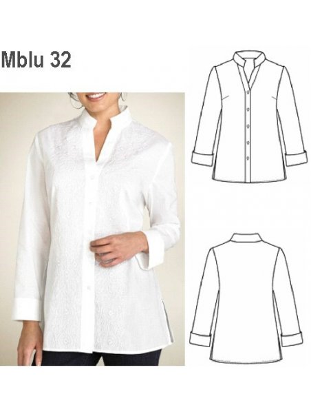 BLUSA CUELLO MAO MUJER