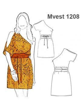 VESTIDO SIN HOMBROS MUJER 1208