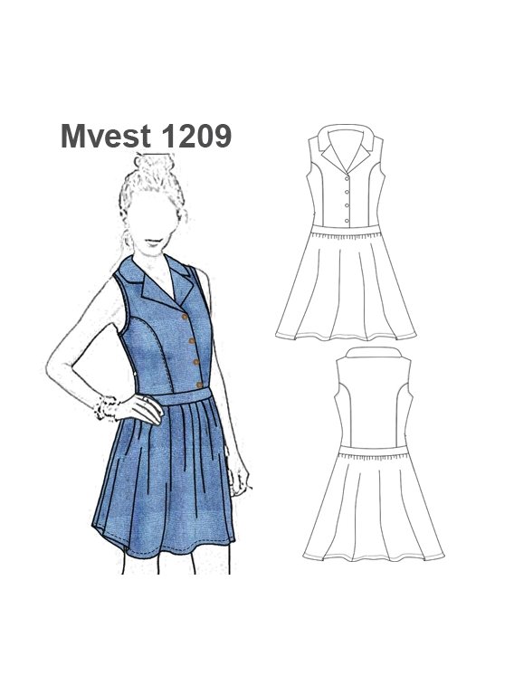 VESTIDO DENIM MUJER 1209