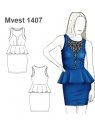 VESTIDO PEPLUM MUJER 1407