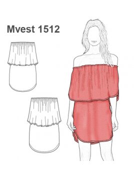 VESTIDO STRAPLESS MUJER 1512