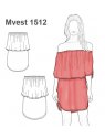 VESTIDO STRAPLESS MUJER 1512