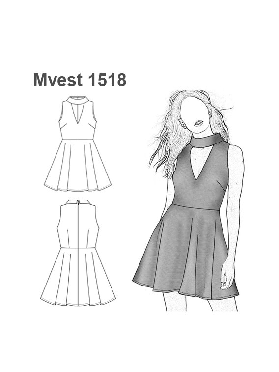 VESTIDO EVASE MUJER 1518