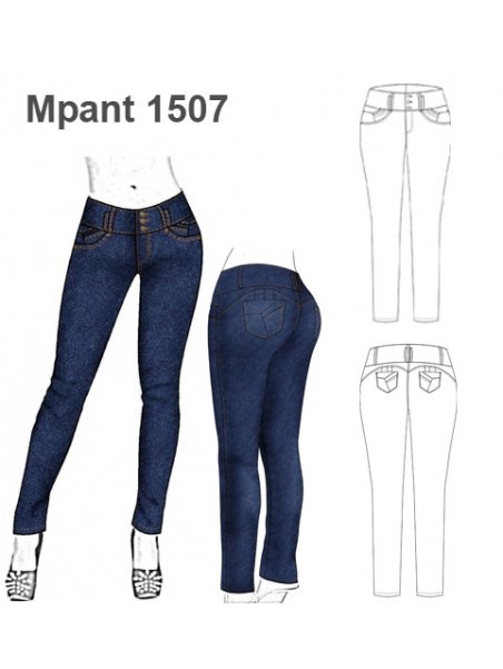 PANTALON PUSH UP MUJER 1507