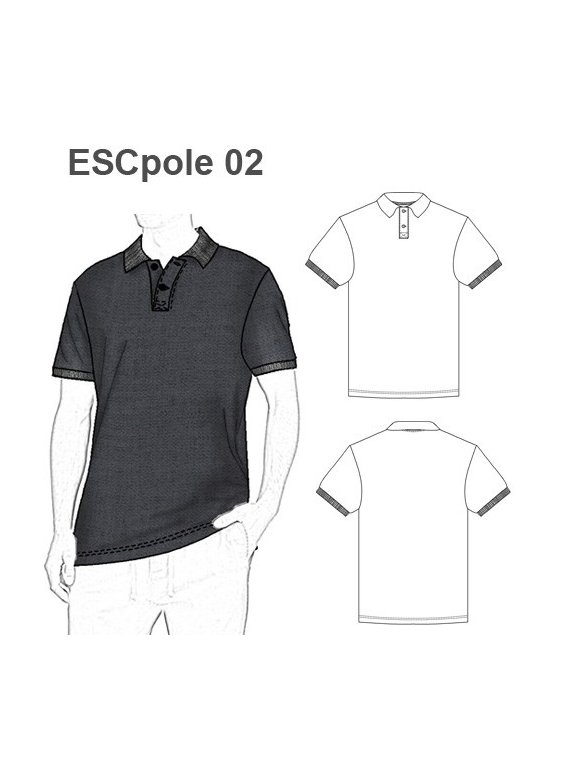 POLERA REMERA BASICA CUELLO Y PATA. MANG